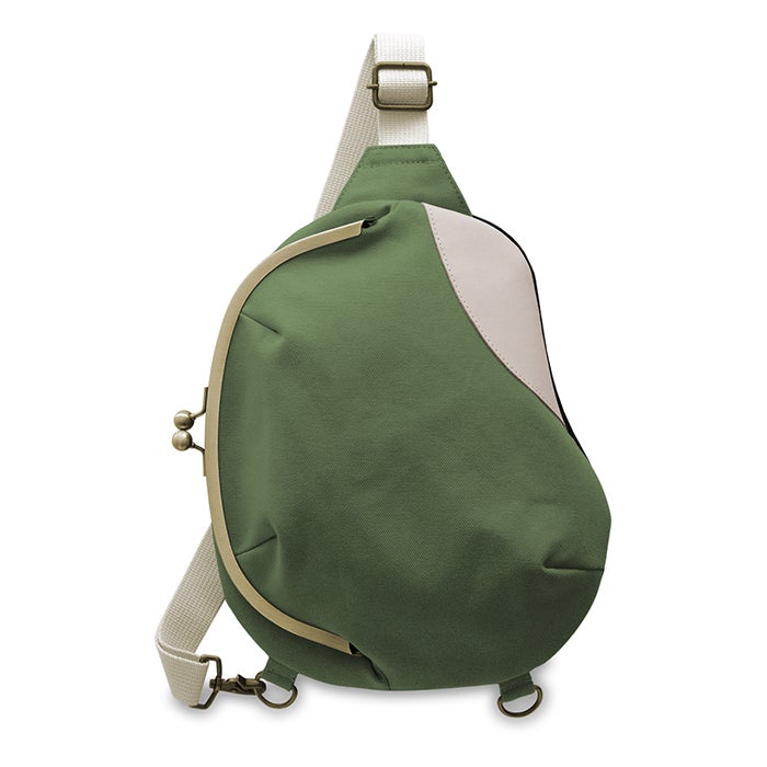 がま口まめボディバッグ【帆布・無地】※がまろっく付き