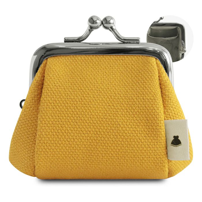 TAWARA型がま口コスメポーチ（極小）【帆布・綿布（アソート）】