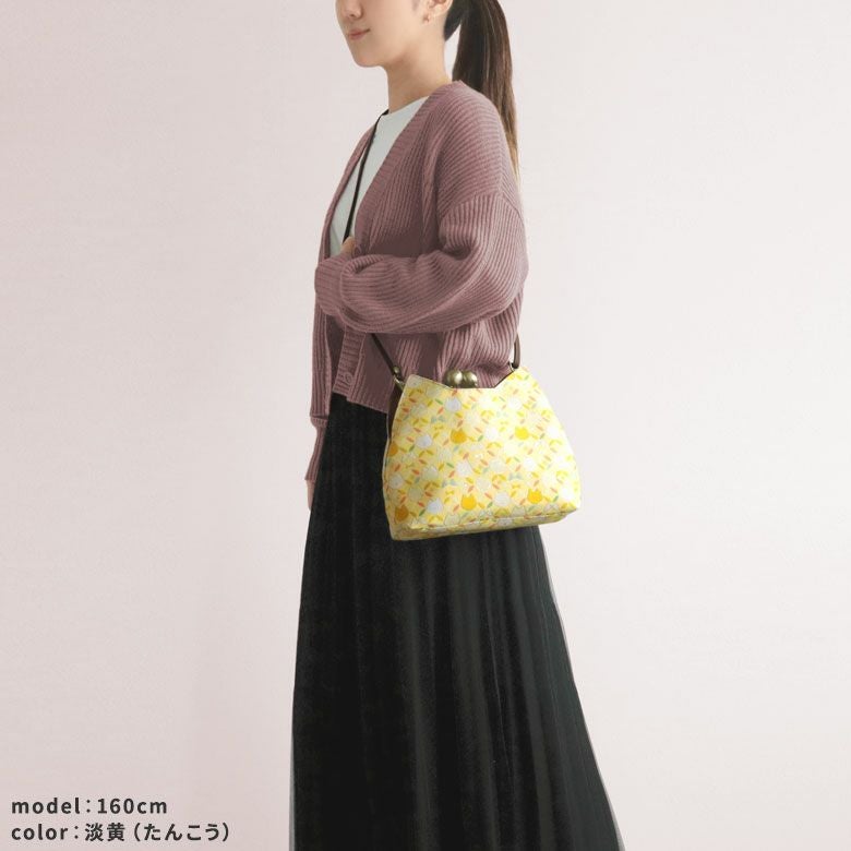 がま口にゃんこポシェット【ねこ七宝ジャガード】