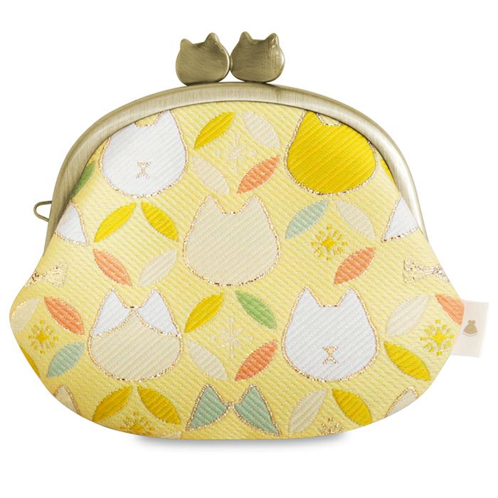 在庫商品】3.3寸がま口財布【ねこ七宝ジャガード】 [M便 1/5] | がま口