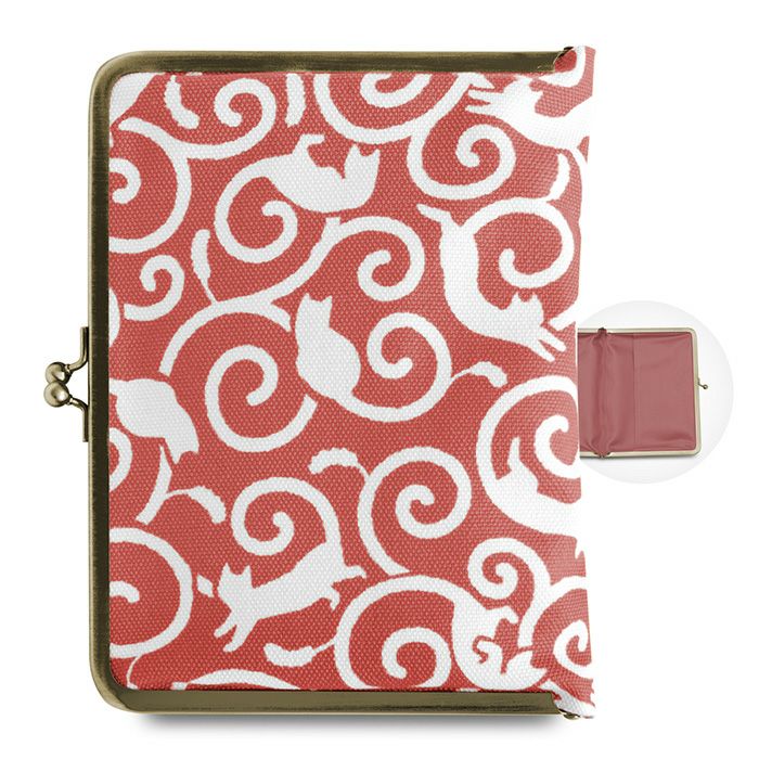 AYANOKOJI あやの小路 ブックカバー500P用　ねこ唐草 ピンク