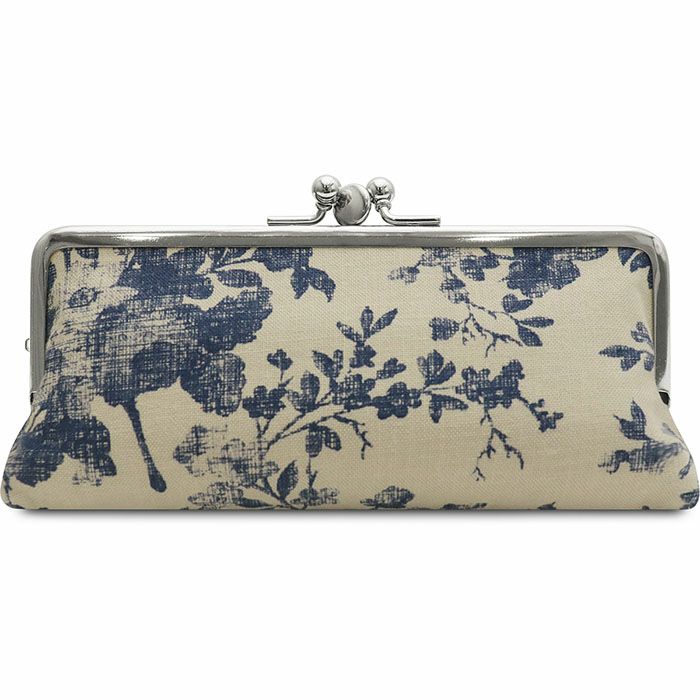 在庫商品】三枚口ペンケース【彩りアソート】 [M便 1/2] ボタニカルネイビー