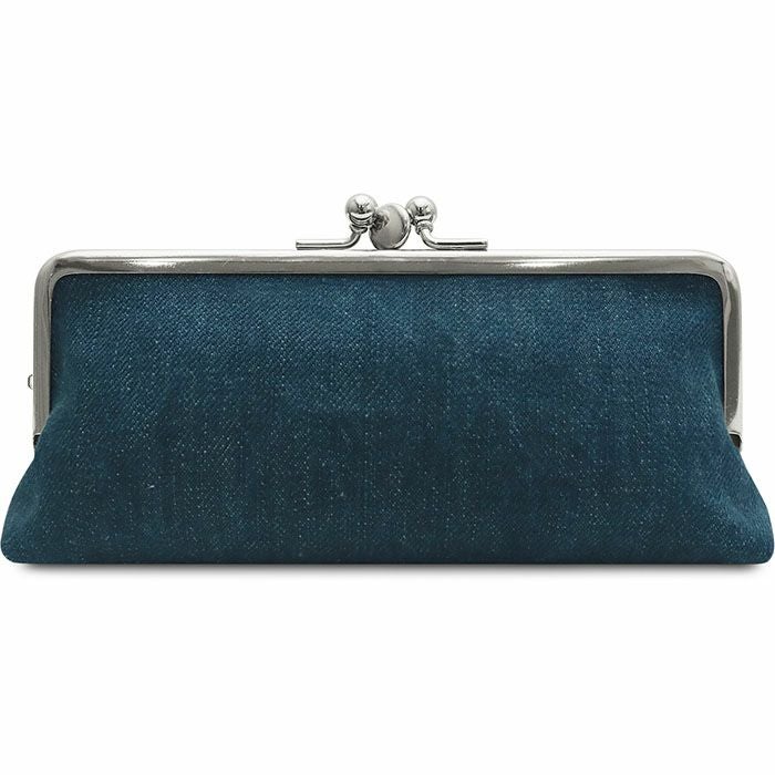 在庫商品】三枚口ペンケース【彩りアソート】 [M便 1/2] デニムライトブルー