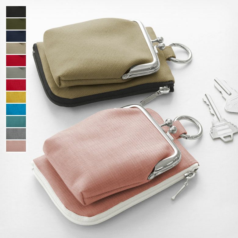 縦型がま口キーコインケース【Sarei コーデュラ(R) re/cor(TM)（コーデュラレコー）・MONTANA（N）】