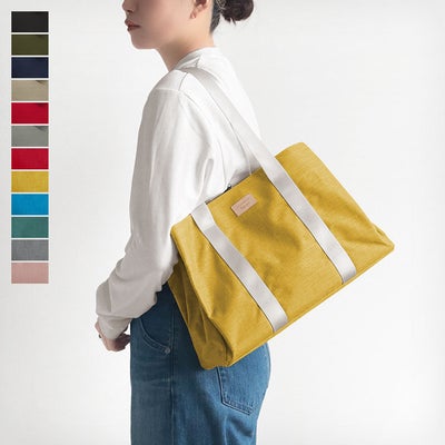 【在庫商品】がま口スクエアトートバッグ＜M＞【Sarei コーデュラ(R) re/cor(TM)（コーデュラレコー）・MONTANA（N）】