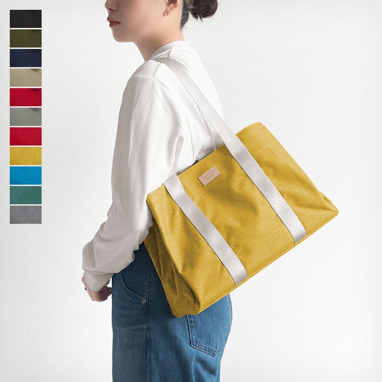 【在庫商品】がま口スクエアトートバッグ＜M＞【Sarei コーデュラ(R) re/cor(TM)（コーデュラレコー）・MONTANA（N）】
