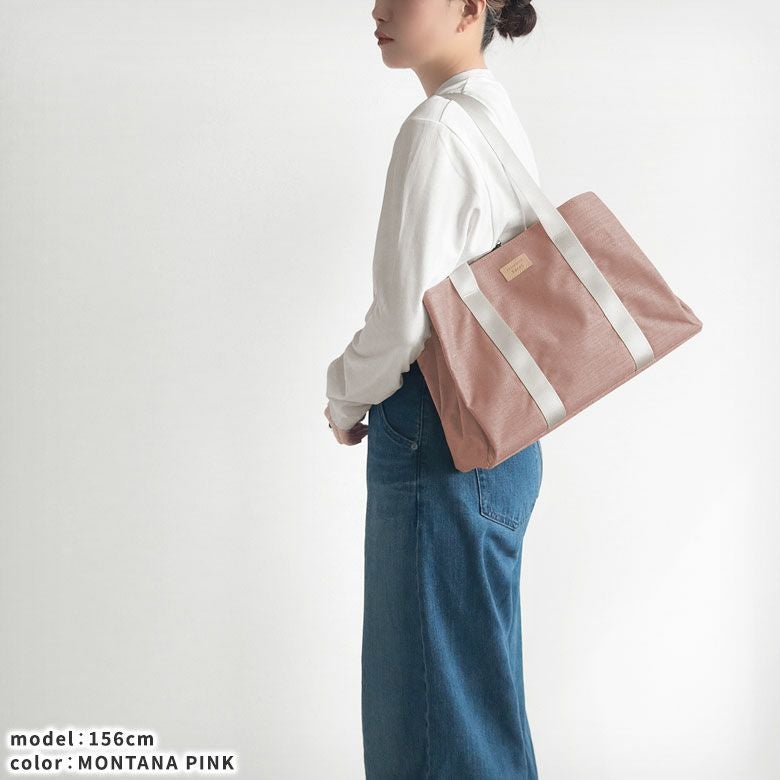 【在庫商品】がま口スクエアトートバッグ＜M＞【Sarei コーデュラ(R) re/cor(TM)（コーデュラレコー）・MONTANA（N）】