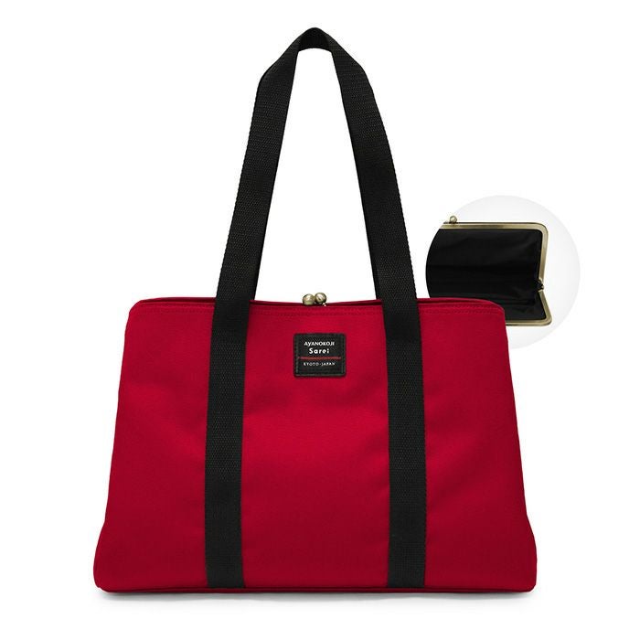 【在庫商品】がま口スクエアトートバッグ＜M＞【Sarei コーデュラ(R) re/cor(TM)（コーデュラレコー）・MONTANA（N）】