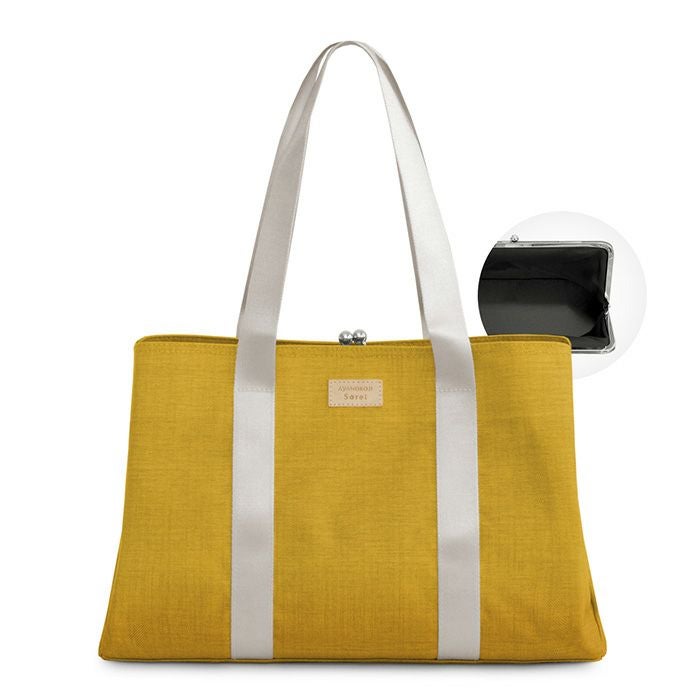 【在庫商品】がま口スクエアトートバッグ＜M＞【Sarei コーデュラ(R) re/cor(TM)（コーデュラレコー）・MONTANA（N）】