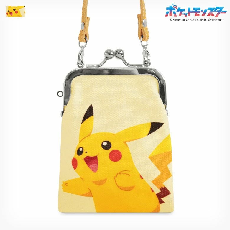 革ヒモ付きがま口ミニケース【ポケットモンスター】