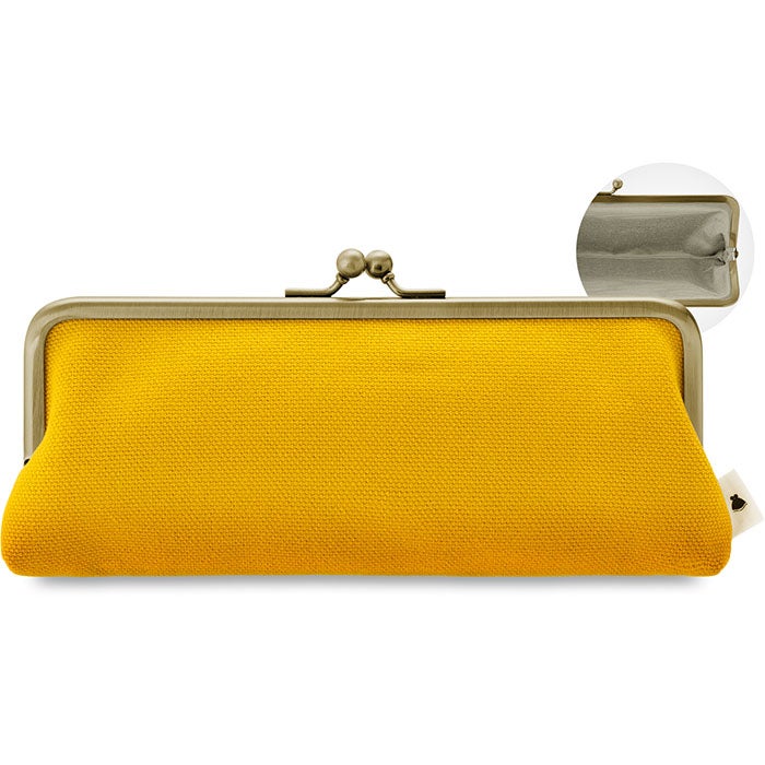 帆布 無地 山吹（やまぶき・裏地グレー）	