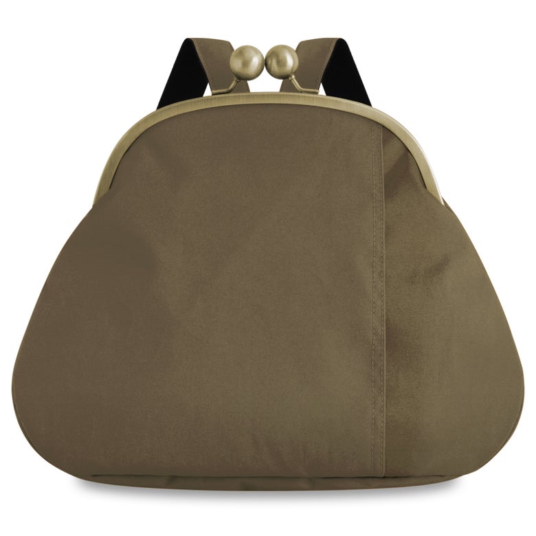 大玉がま口まるリュック【コーデュラ(R)】※がまろっく付き