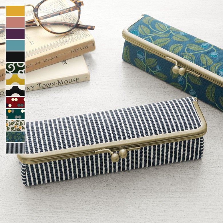 在庫商品】がま口メガネBOX【帆布・綿布（アソート）】※ゆうパケット不可 メイン画像