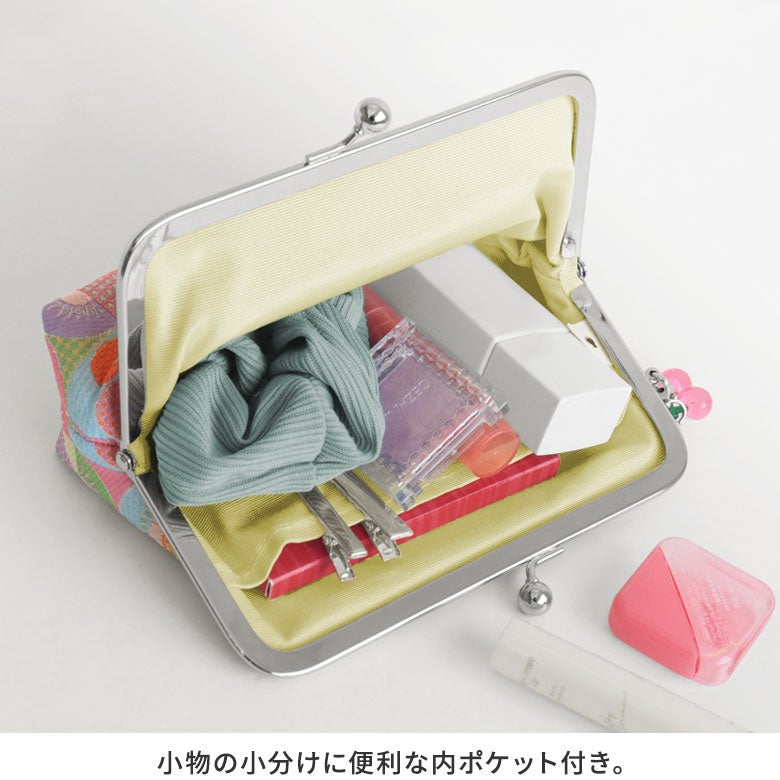 在庫商品】がま口スクエアポーチ【フルーツパーラー】[M便 1/2