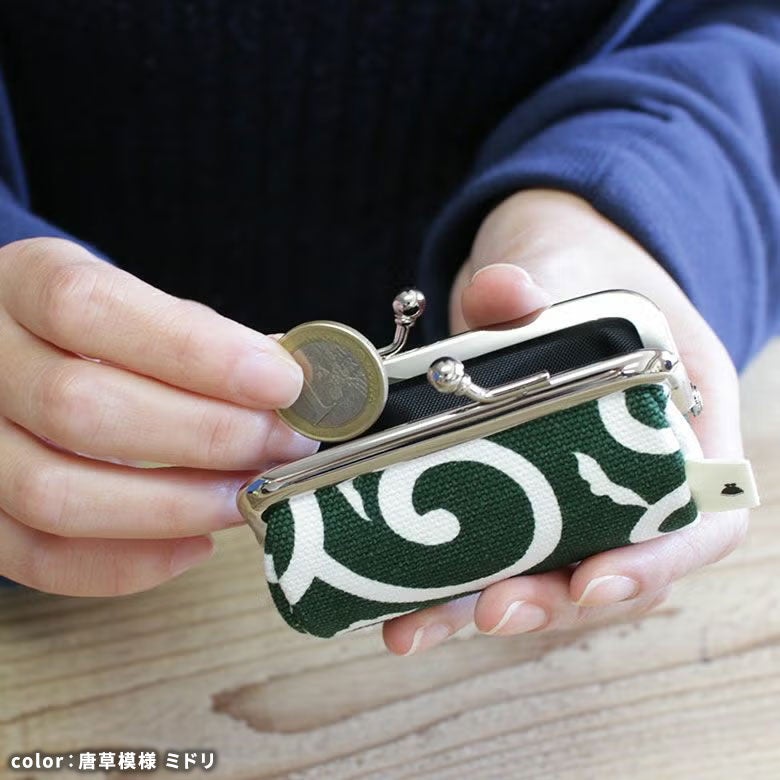 TAWARA型がま口コインケース【帆布 在庫限り 水玉アソート】