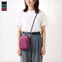 縦型がま口ミニショルダー【Sarei シャイニーナイロン】