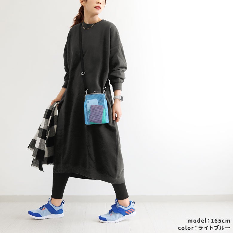 在庫商品】がま口メッシュショルダー【スクエアメッシュ】[M便 9/10