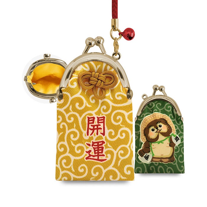 【在庫商品】がま口むすびストラップ【縁起物】 [M便 1/10] たぬき