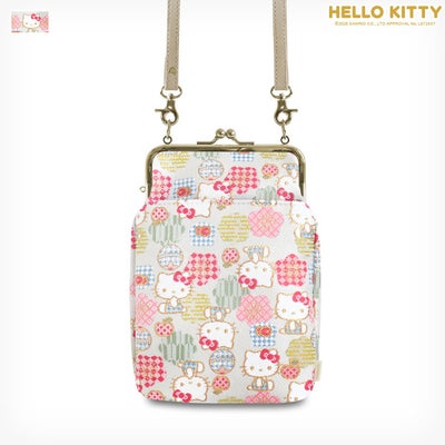 【在庫商品】がま口お散歩ポシェット【HELLO KITTYジャガード】[M便 1/2]メイン画像