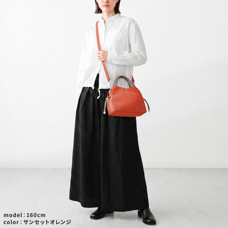 がま口レイヤードショルダーバッグ ※持ち手カラー【Sarei NEUTRA】