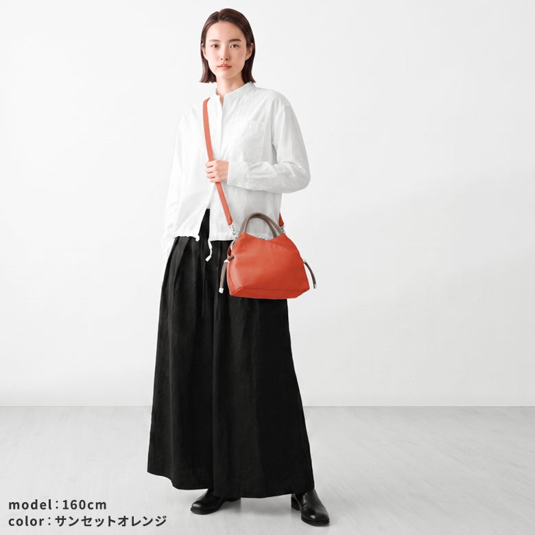 がま口レイヤードショルダーバッグ ※持ち手カラー【Sarei NEUTRA】