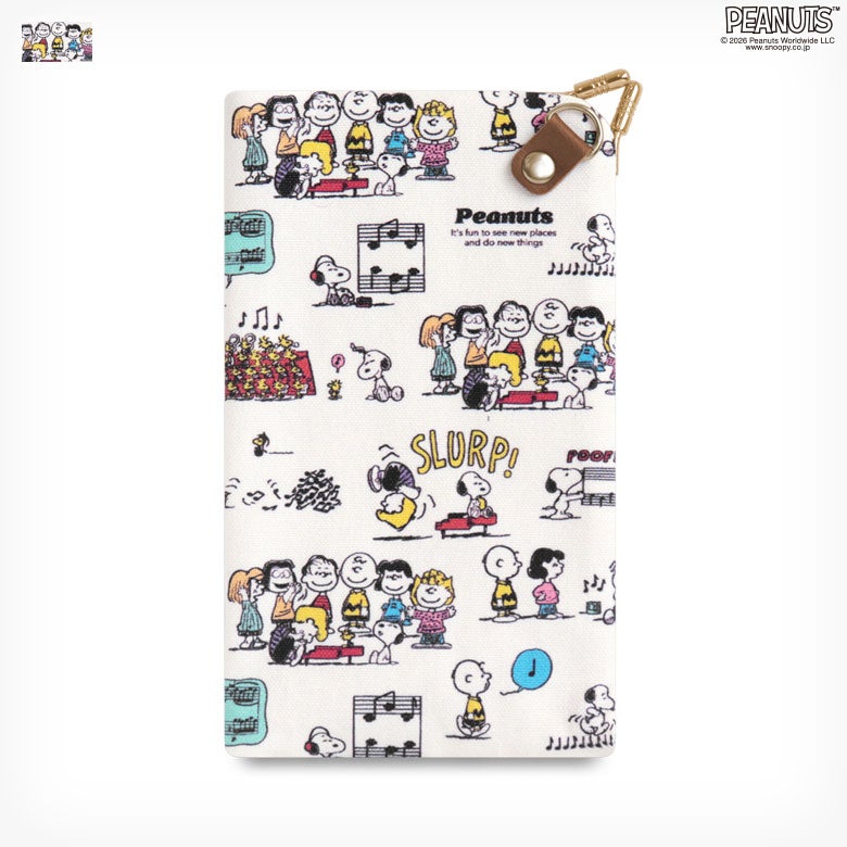 在庫商品】天溝がま口パスポートケース【PEANUTS(music)】 [M便 1/2
