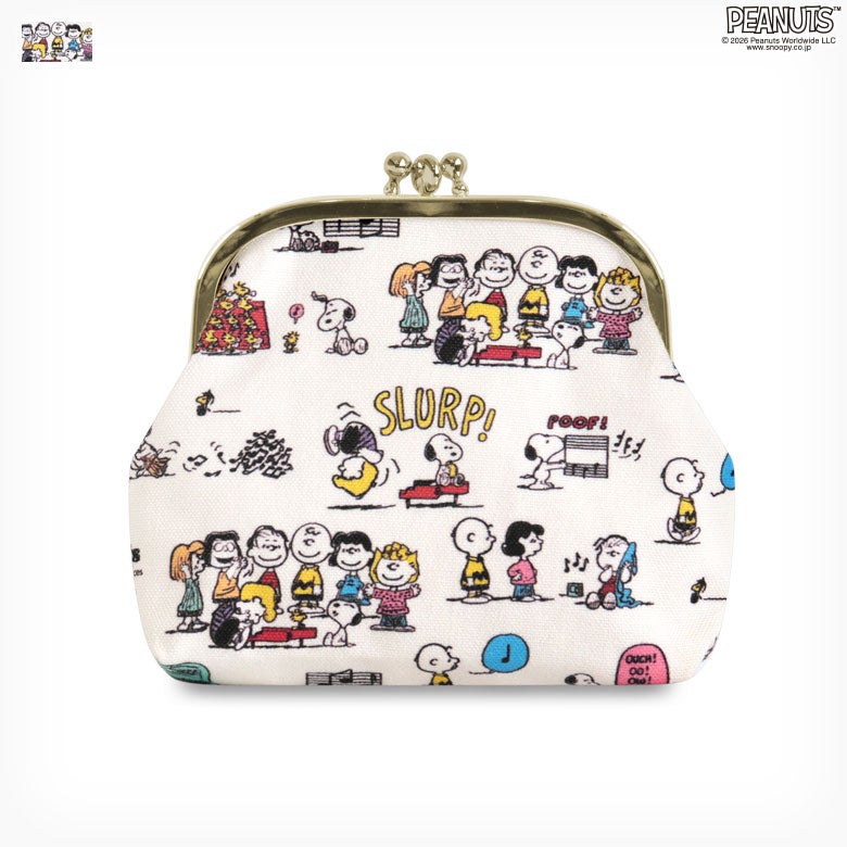 在庫商品】三枚口ポーチ【PEANUTS(music)】 [M便 1/2] | がま口の専門
