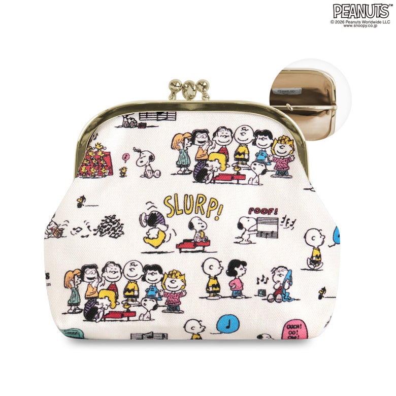 三枚口ポーチ【PEANUTS(music)】